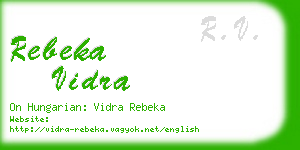 rebeka vidra business card